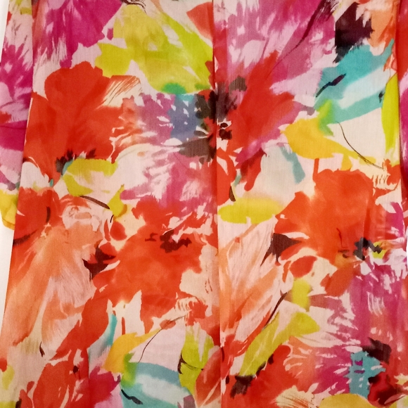 Sheer Short Sleeve Blouse - Picture 3 of 5